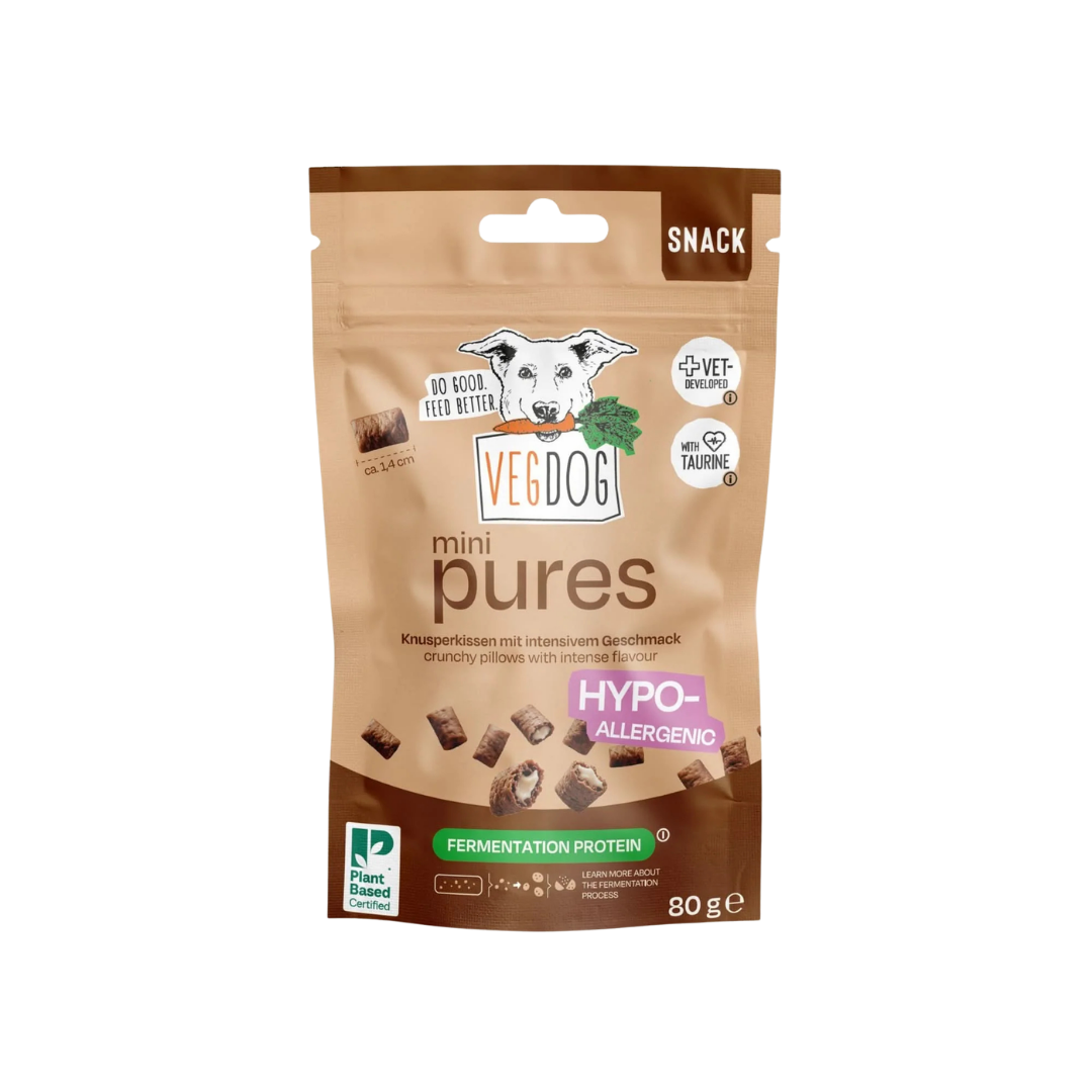 Bocados Mini Pures de Vegdog, 80g