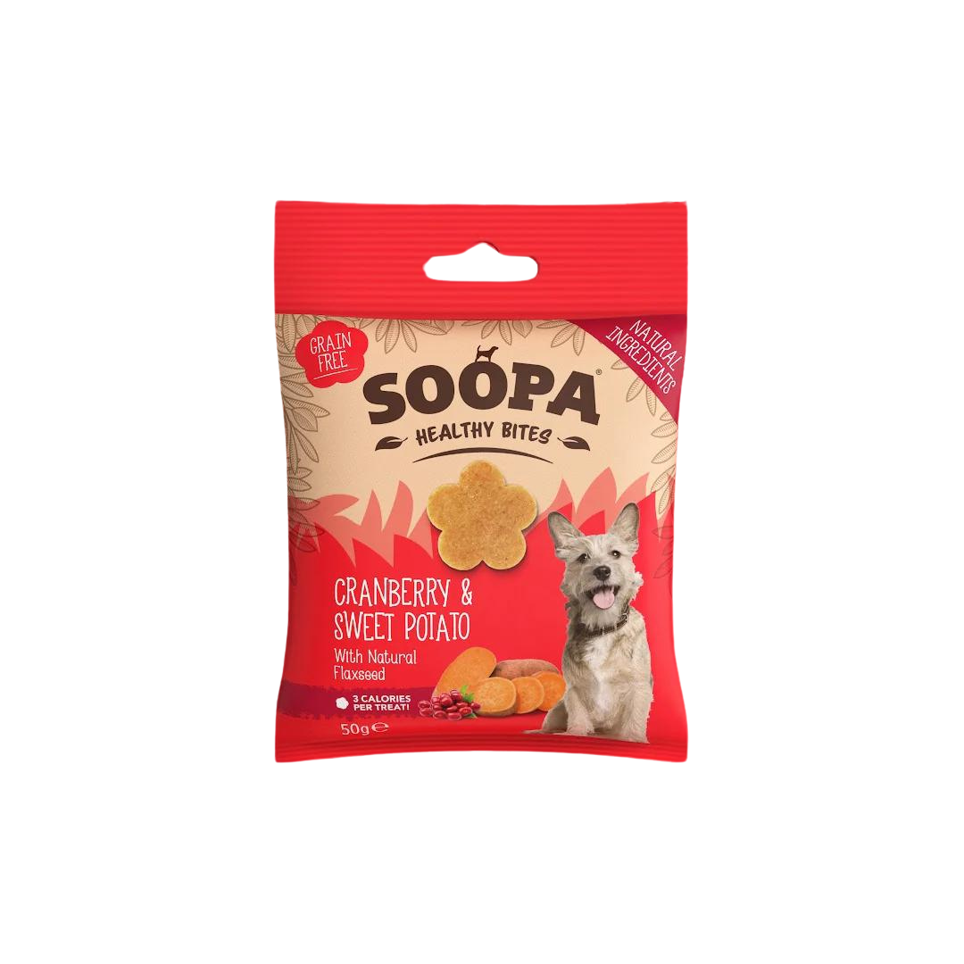 Soopa snacks bocado arándano boniato perro