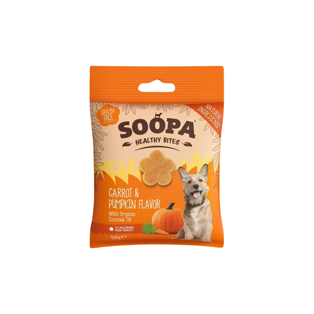 Soopa snacks bocado zanahoria calabaza perro