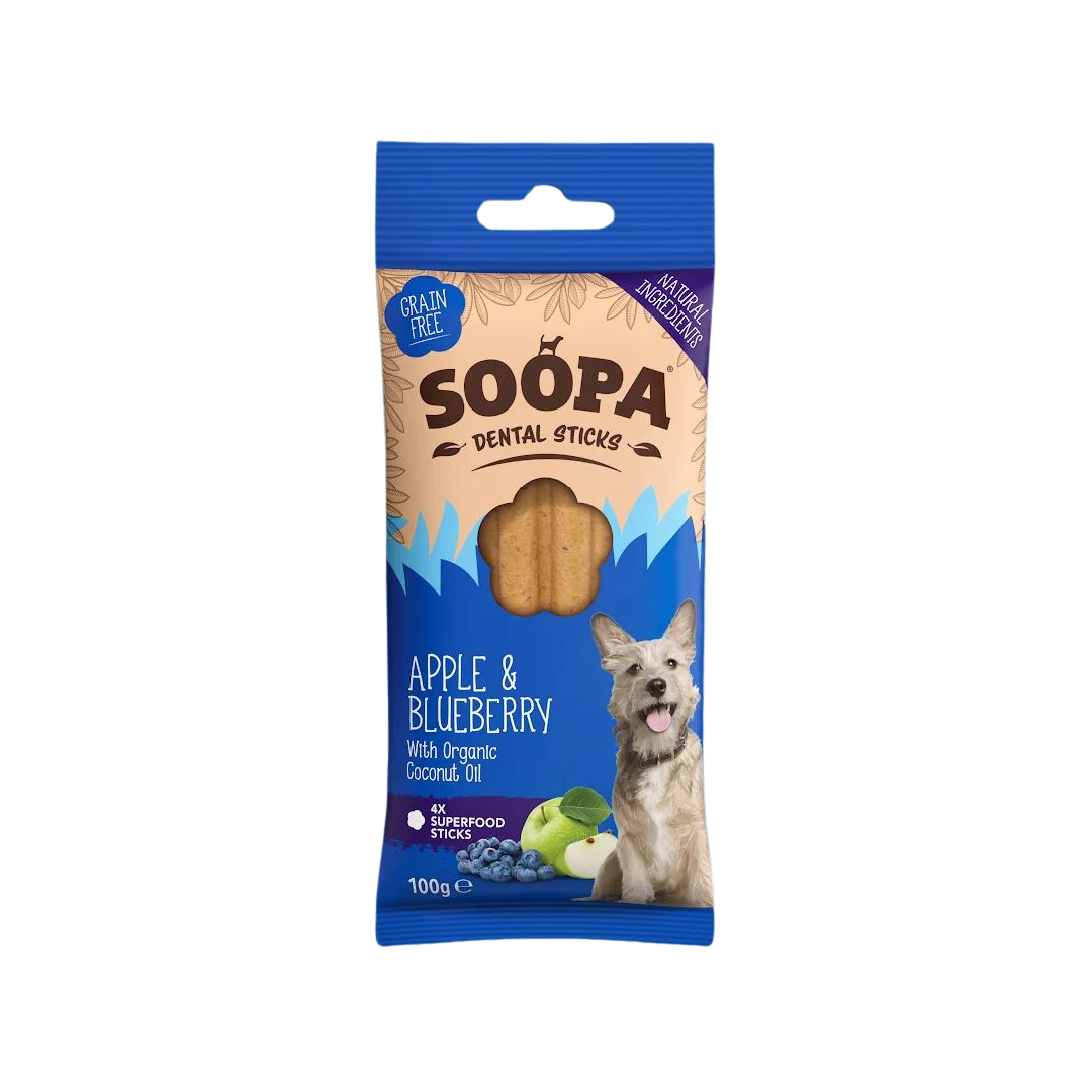 Soopa snacks palitos dentales manzana perro