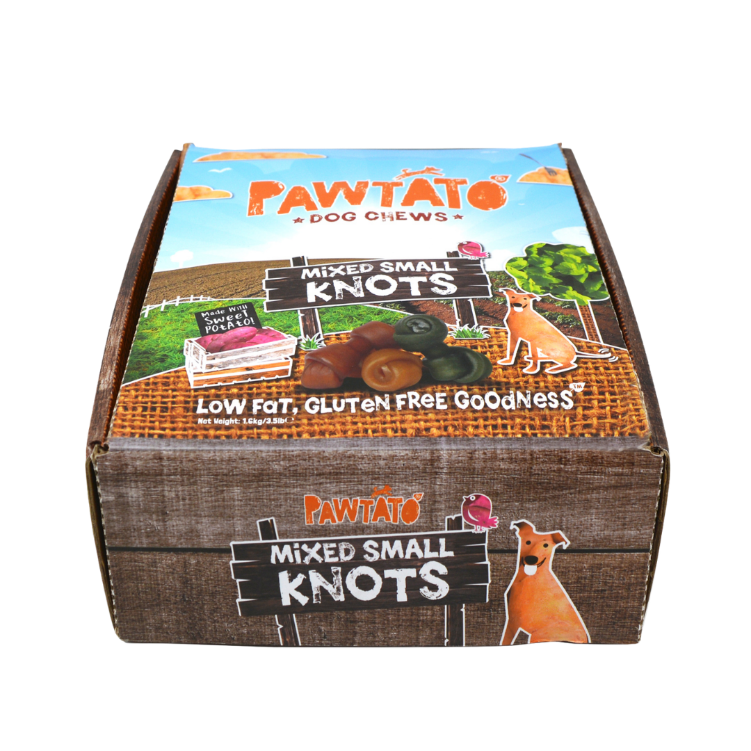 Caja nudos pequeños Pawtato variados 1,6kg