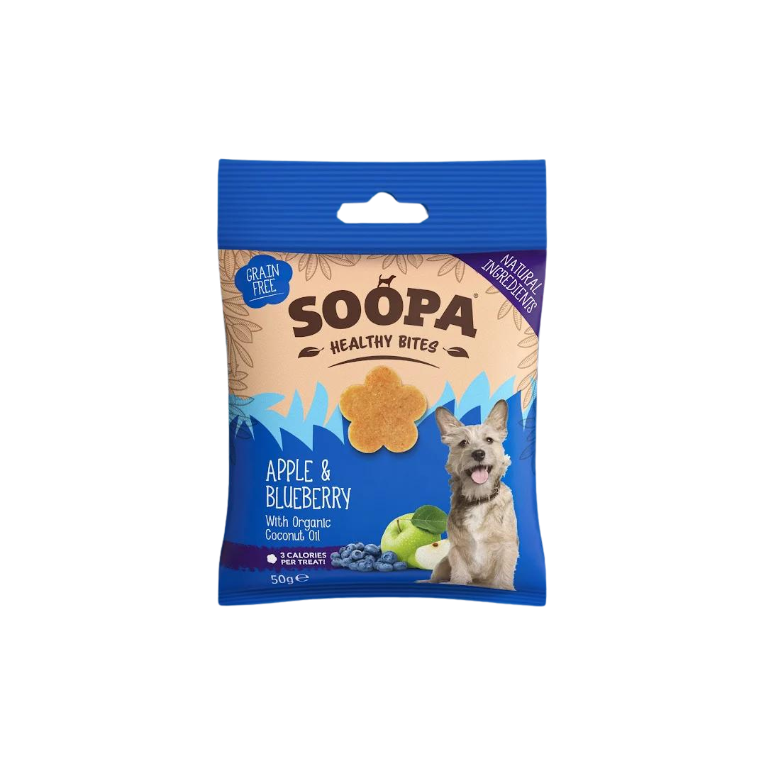 Soopa snacks bocados manzana perro