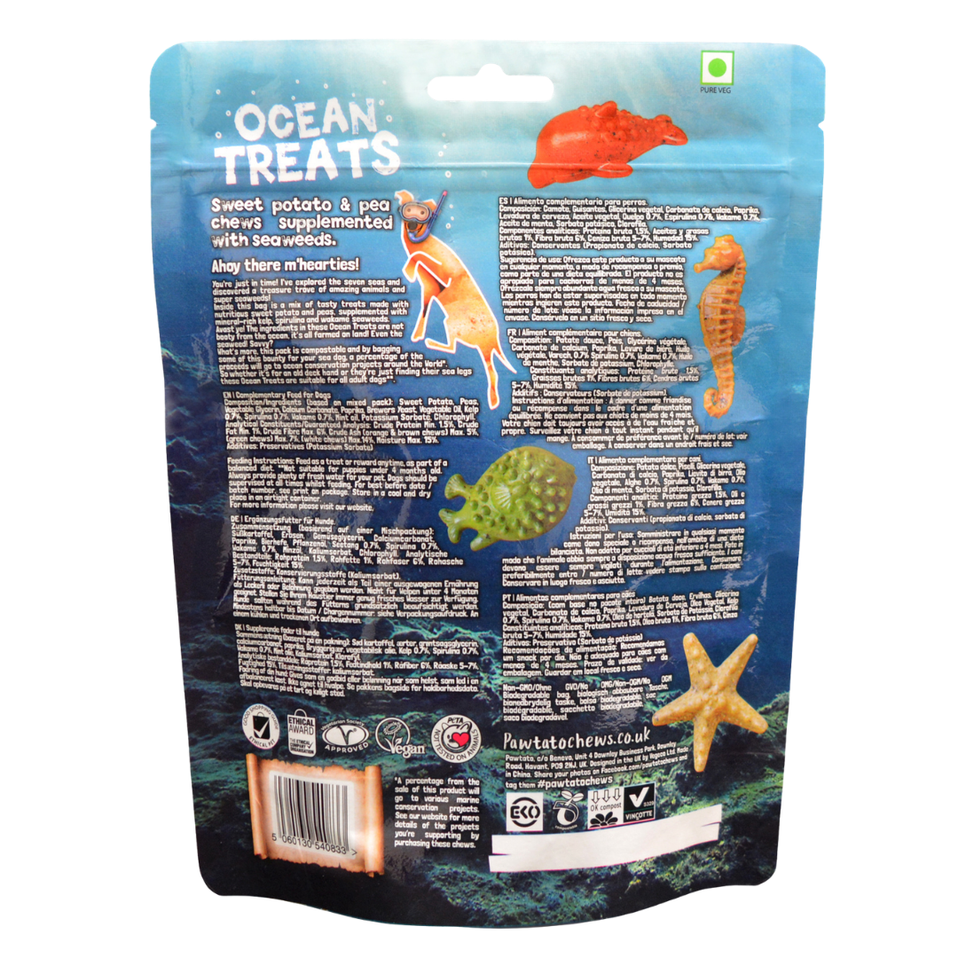 Galletas marinas Pawtato pequeñas 140g