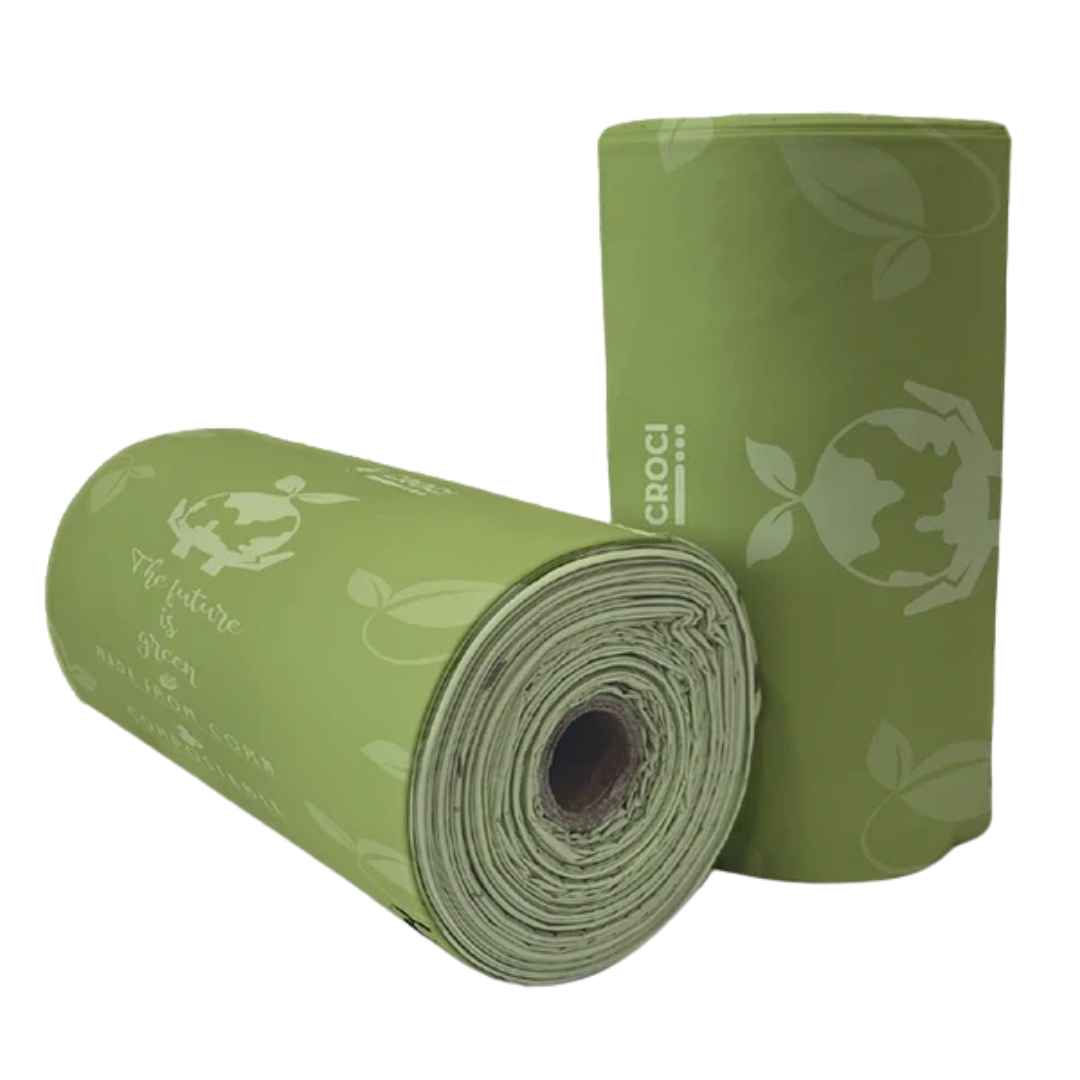 Bolsas compostables para excrementos Croci, 60 bolsas