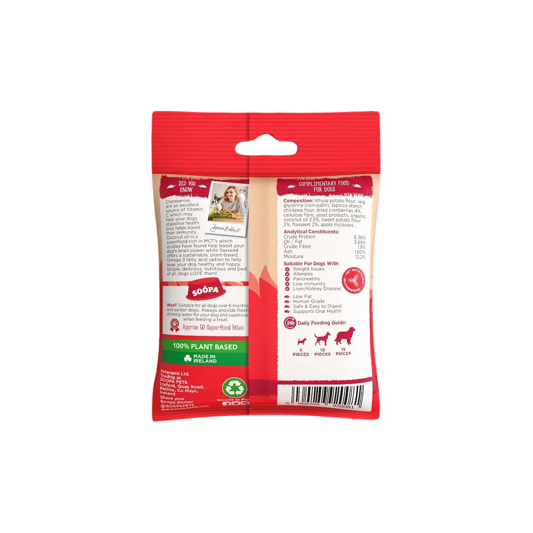 Bocados de arándano y boniato Soopa 50g