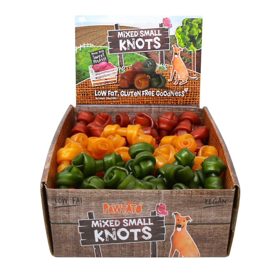 Caja nudos pequeños Pawtato variados 1,6kg