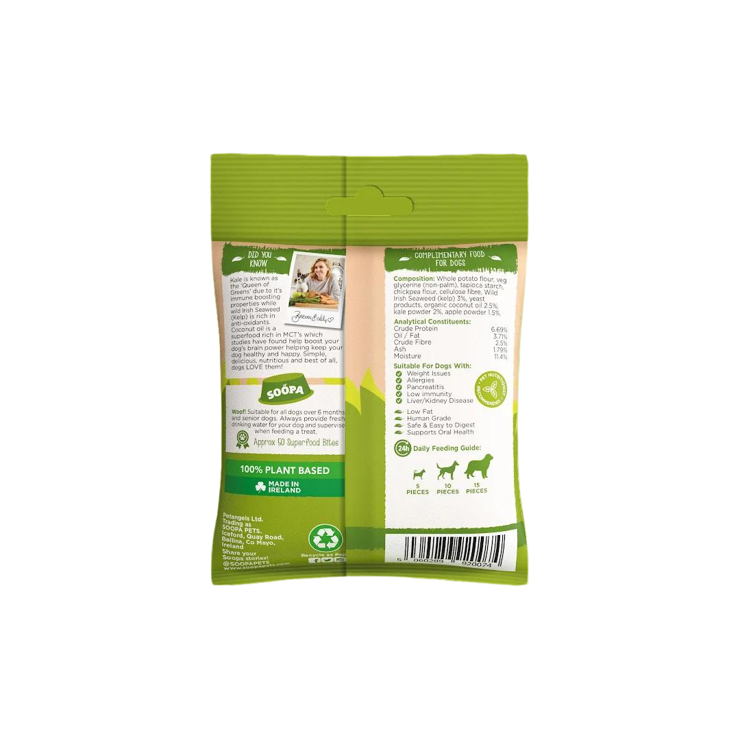 Soopa snacks bocado kale manzana perro