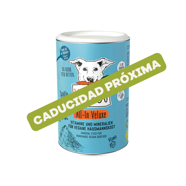 Polvos ALL-IN-VELUXE para suplementar dietas veganas, lata 650g