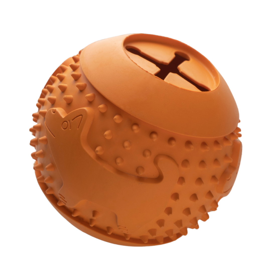 Pelota dispensadora de snacks para perro caucho natural