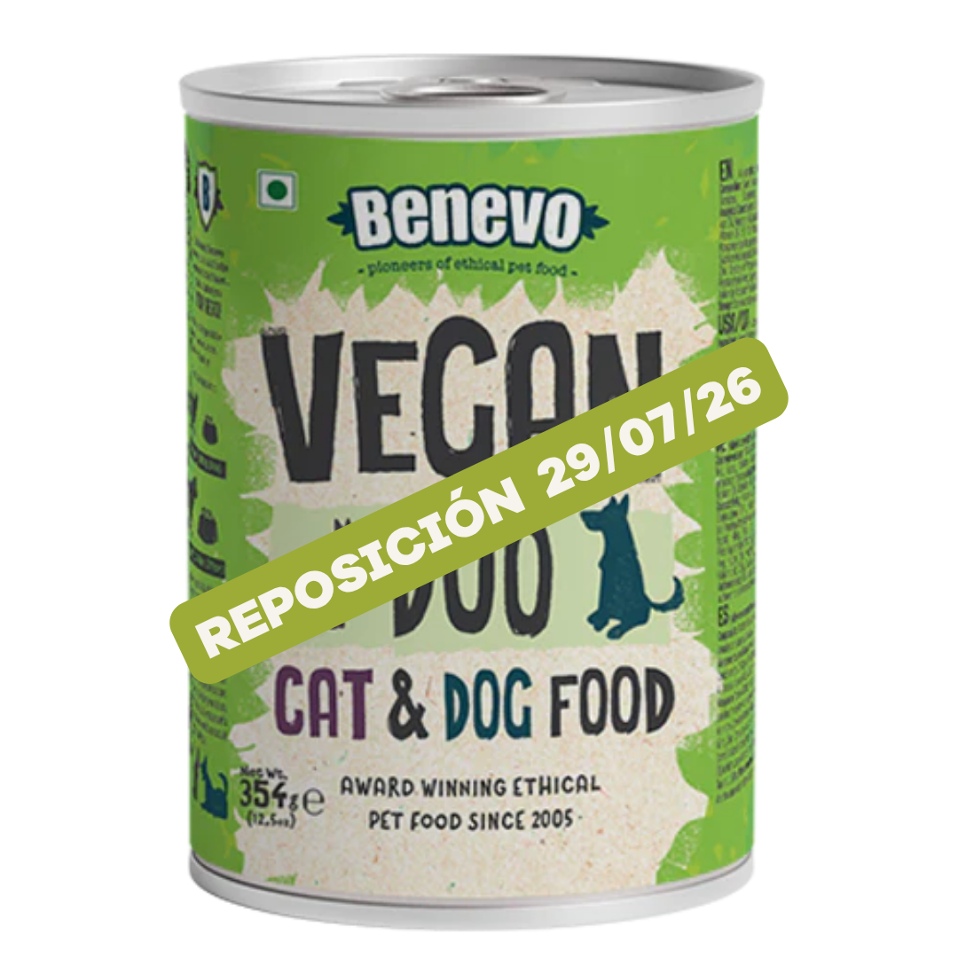 Comida completa Duo de Benevo para perros y gatos, Lata 354g