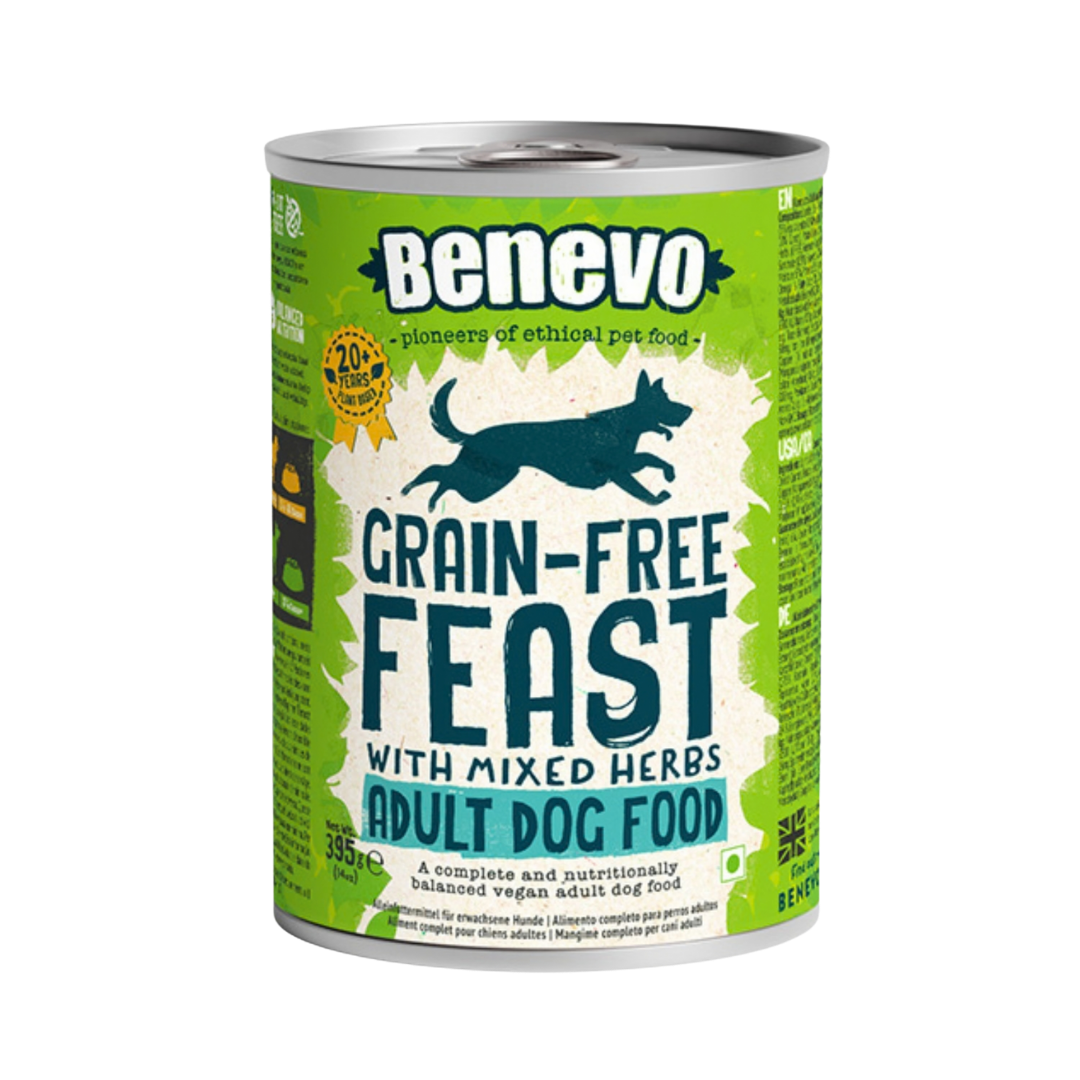 Comida completa Benevo Feast sin grano para perros, 395gr