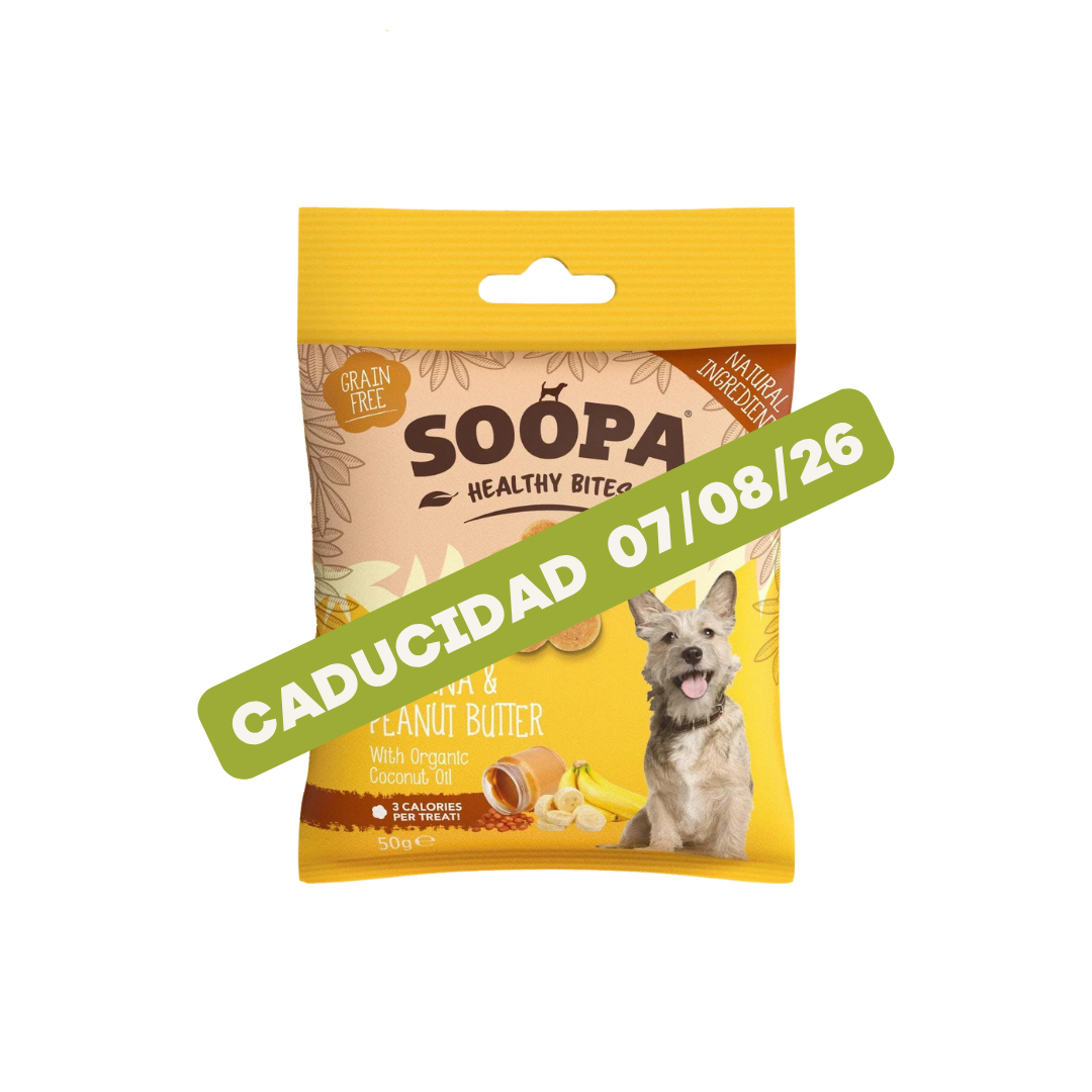 *Oferta* Bocados de plátano y manteca de cacahuete Soopa 50g