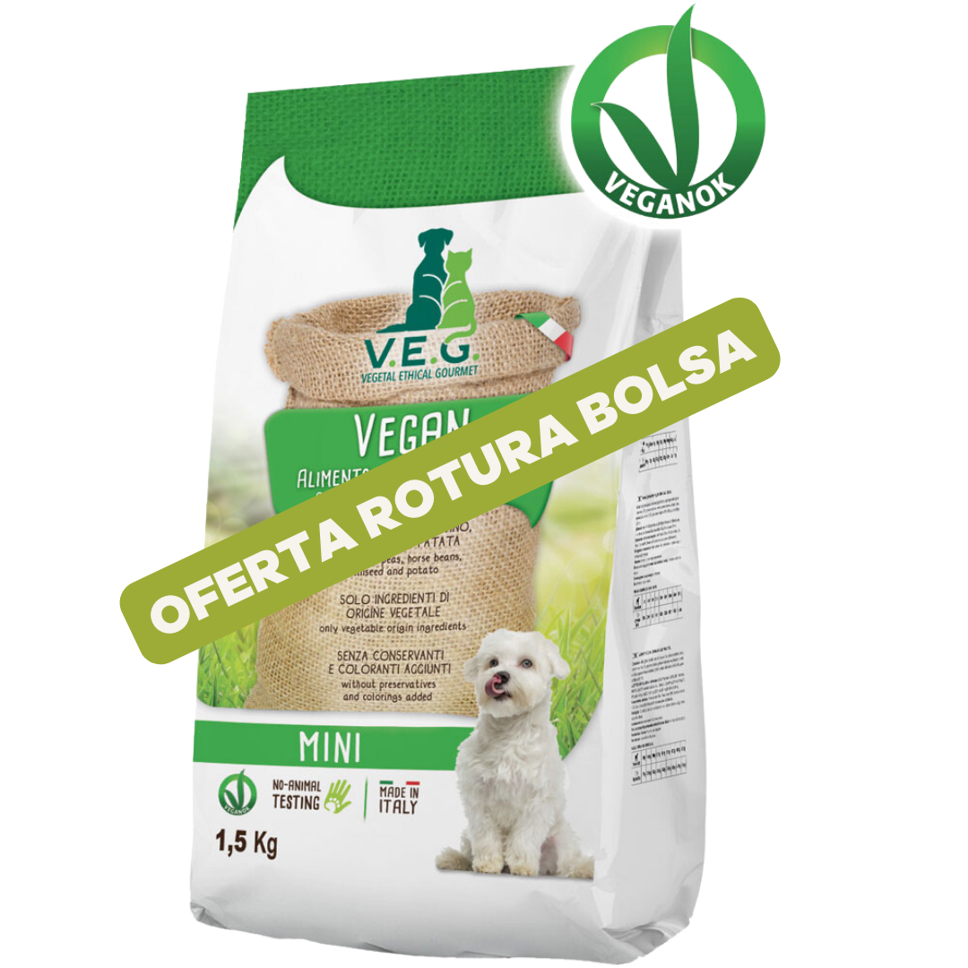 *Oferta* V.E.G. alimento completo para perro mini, saco 1,5kg