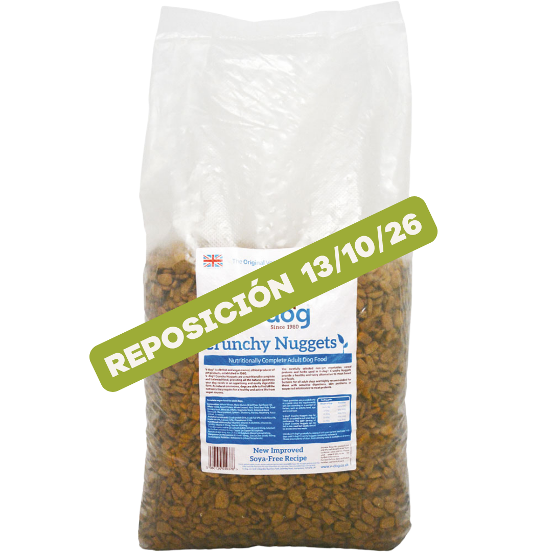 Crunchy Nuggets V-Dog, comida para perro, 15kg
