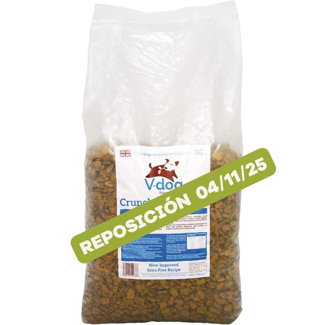 Crunchy Nuggets V-Dog, comida para perro, 15kg