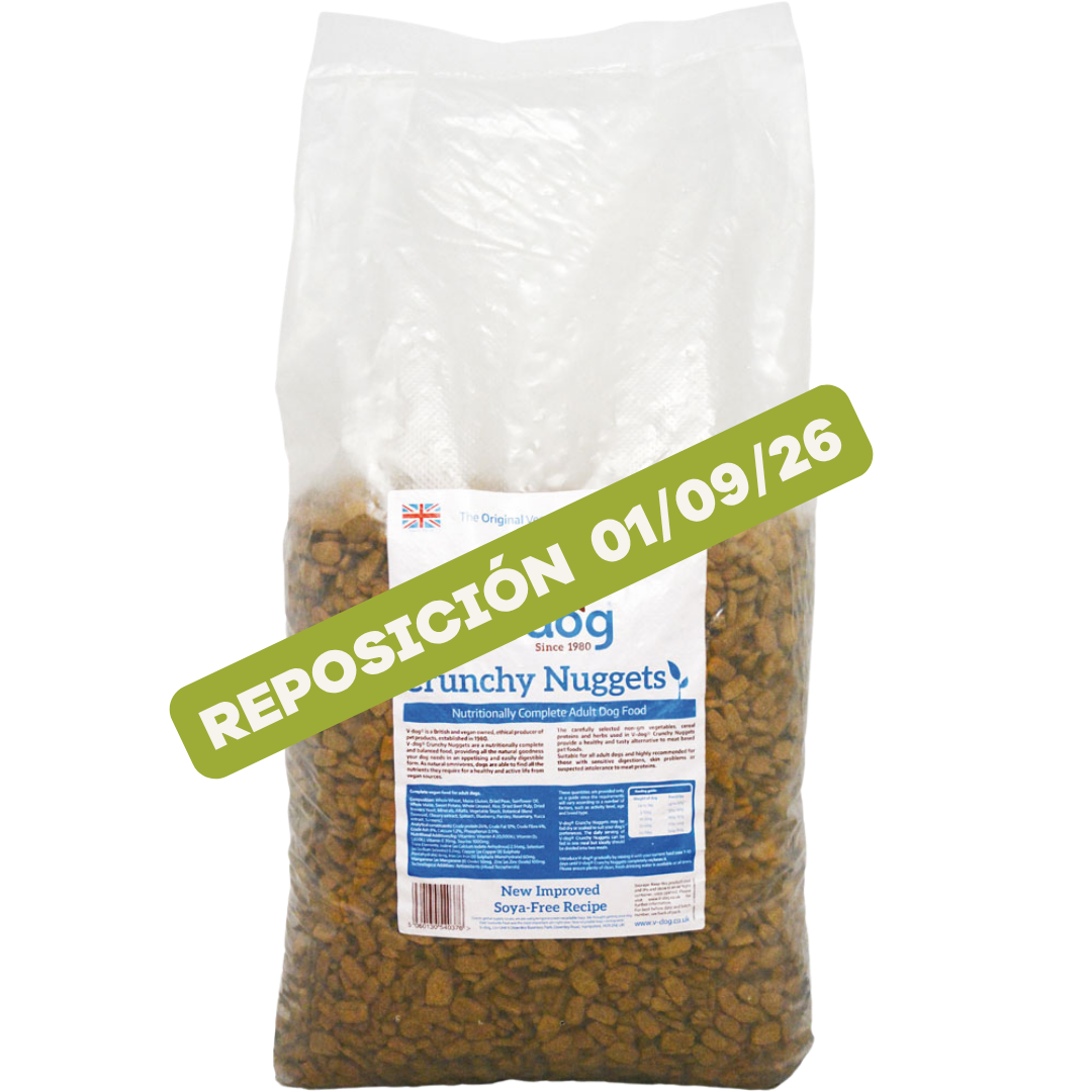 Crunchy Nuggets V-Dog, comida para perro, 15kg