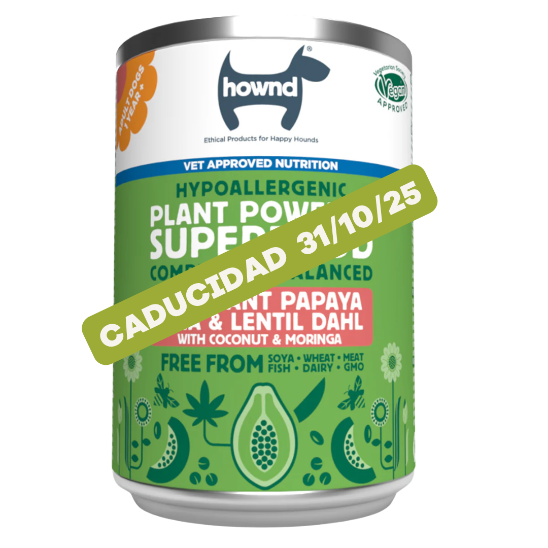 Guiso de lentejas, papaya y chía Hownd, 400g