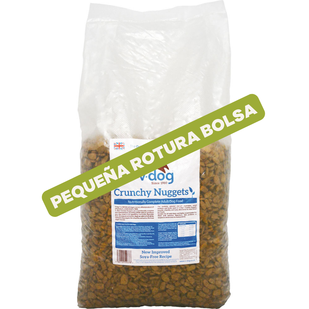 *Oferta* Crunchy Nuggets V-Dog, comida para perro, 15kg