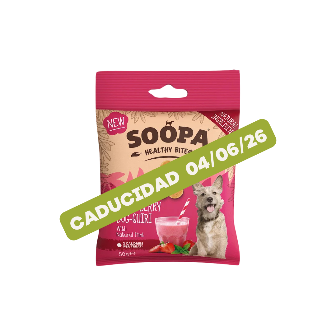 Bocados de fresa Dog-quiri Soopa 50g