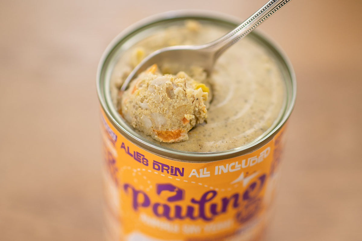 Pauline comida húmeda perro vegetal detalle