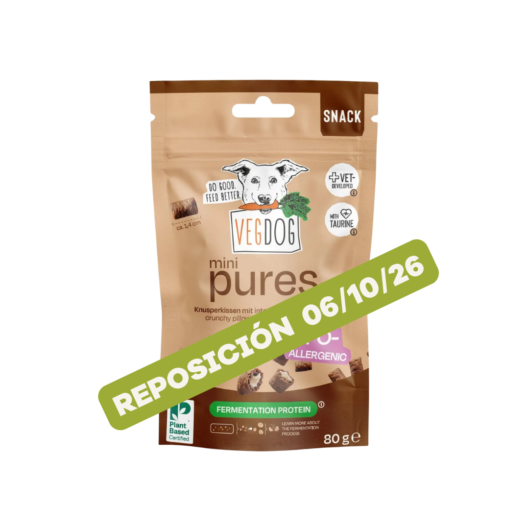 Bocados Mini Pures de Vegdog, 80g