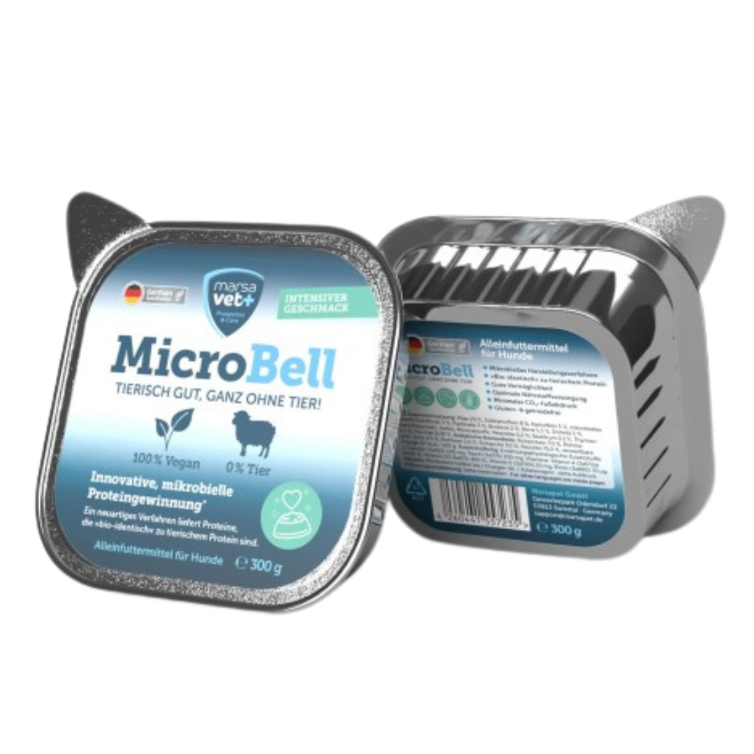 Comida húmeda Microbell con proteina microbiana para perro 300g