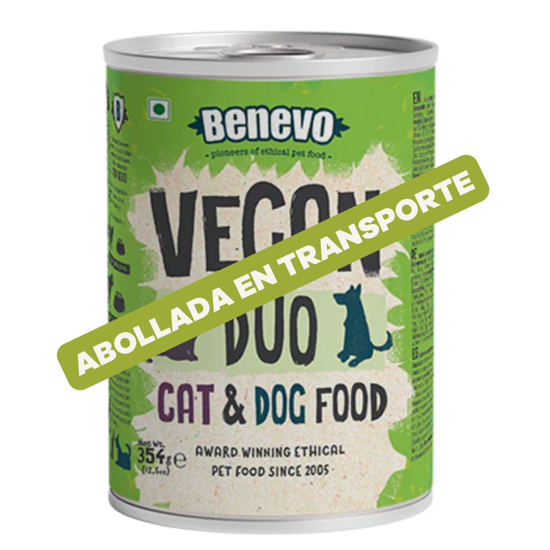 *Oferta* Comida completa Duo de Benevo para perros y gatos, Lata 354g