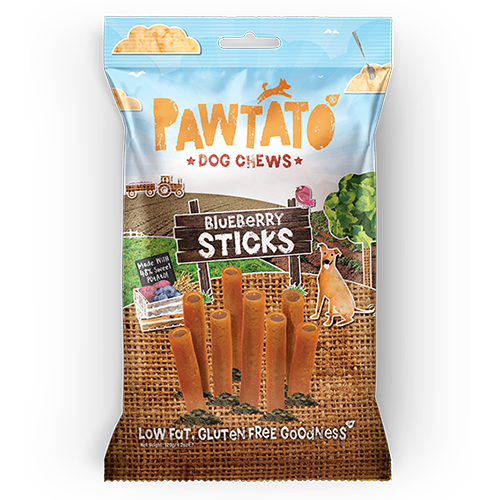 Pawtato snacks palitos arándanos perro