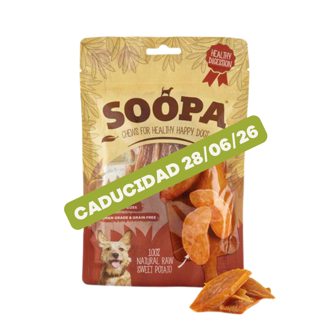 Tiras de boniato natural para masticar Soopa 100g