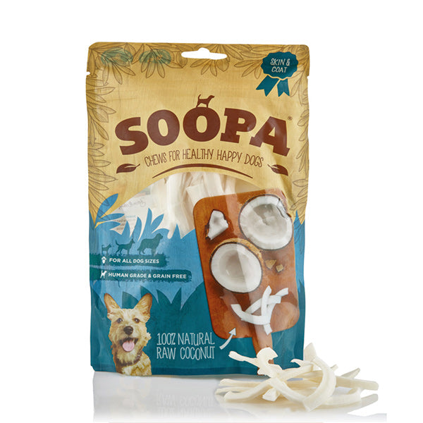 Soopa tiras coco perro