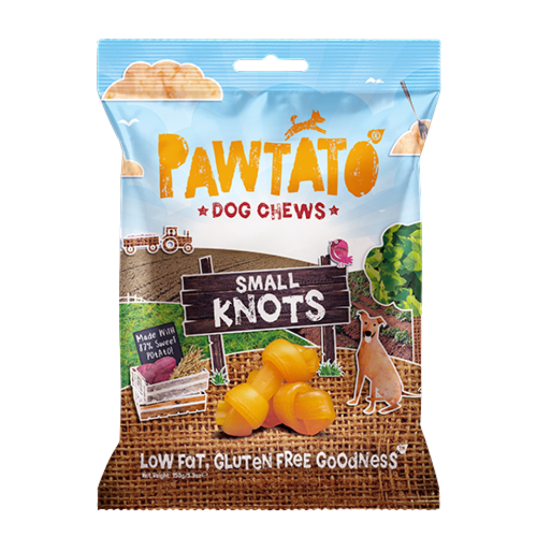 Pawtato snacks nudos pequeños perro