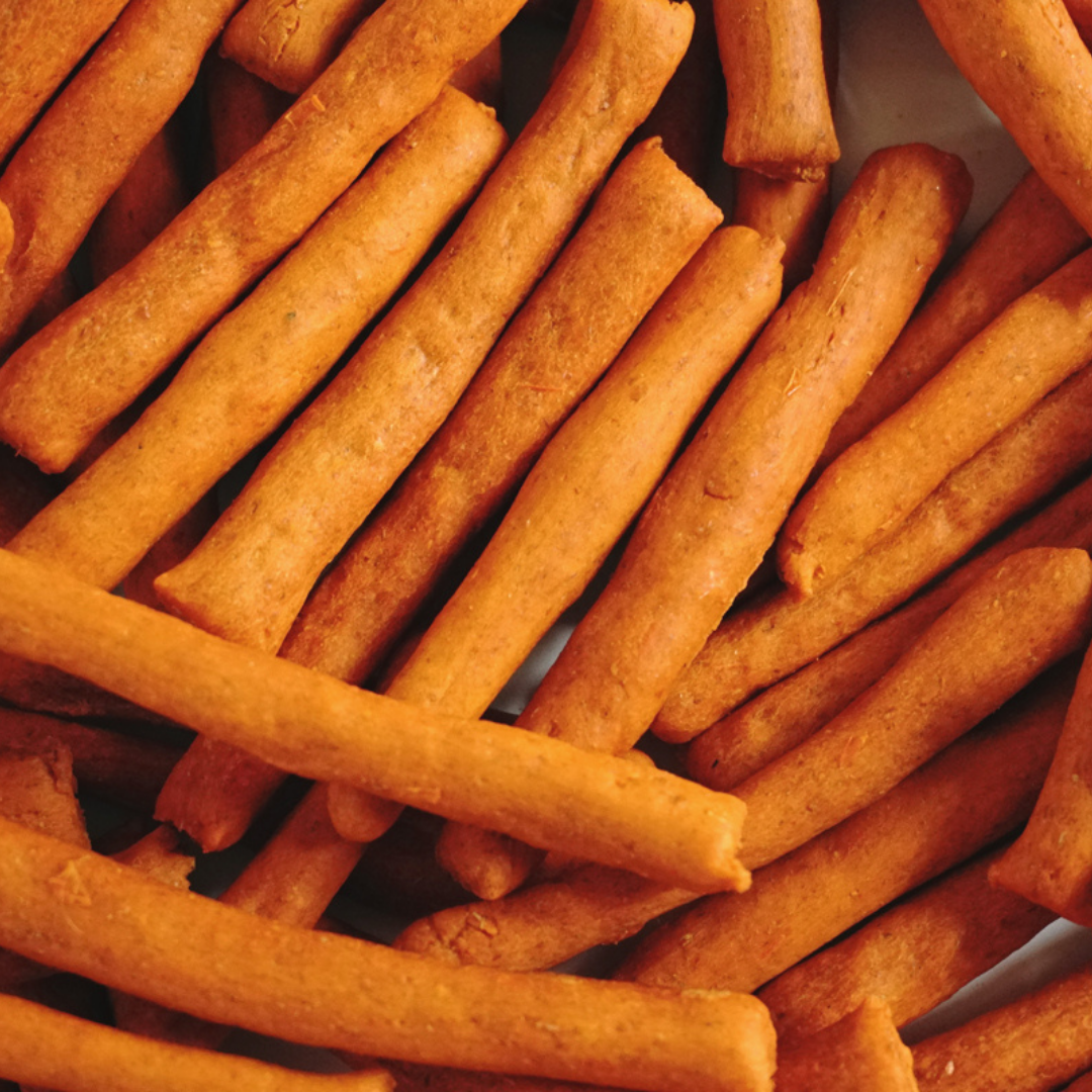 Snacks crujientes de limpieza dental con pimiento, 100g