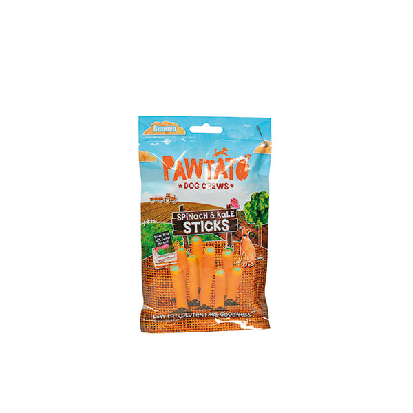 Pawtato snacks palitos espinaca y kale perro