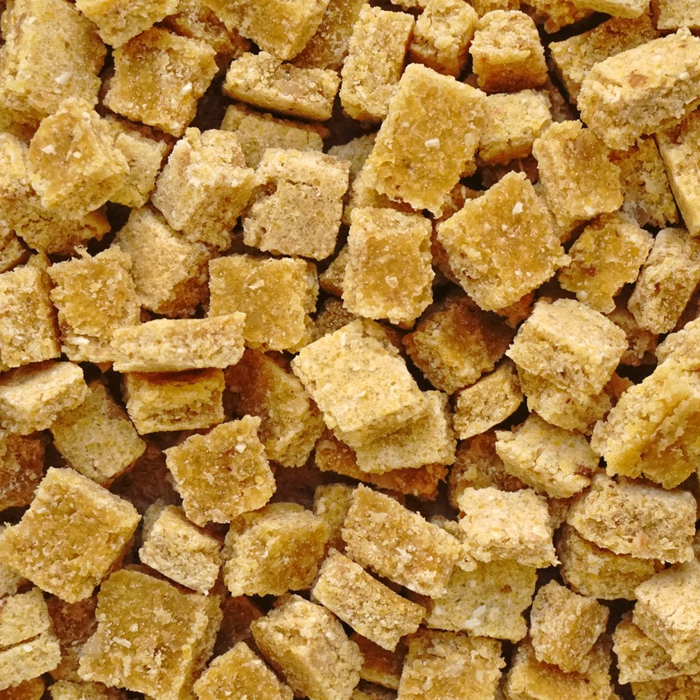 Hundsfutter snacks blandos tarro manzana nuez perro detalle