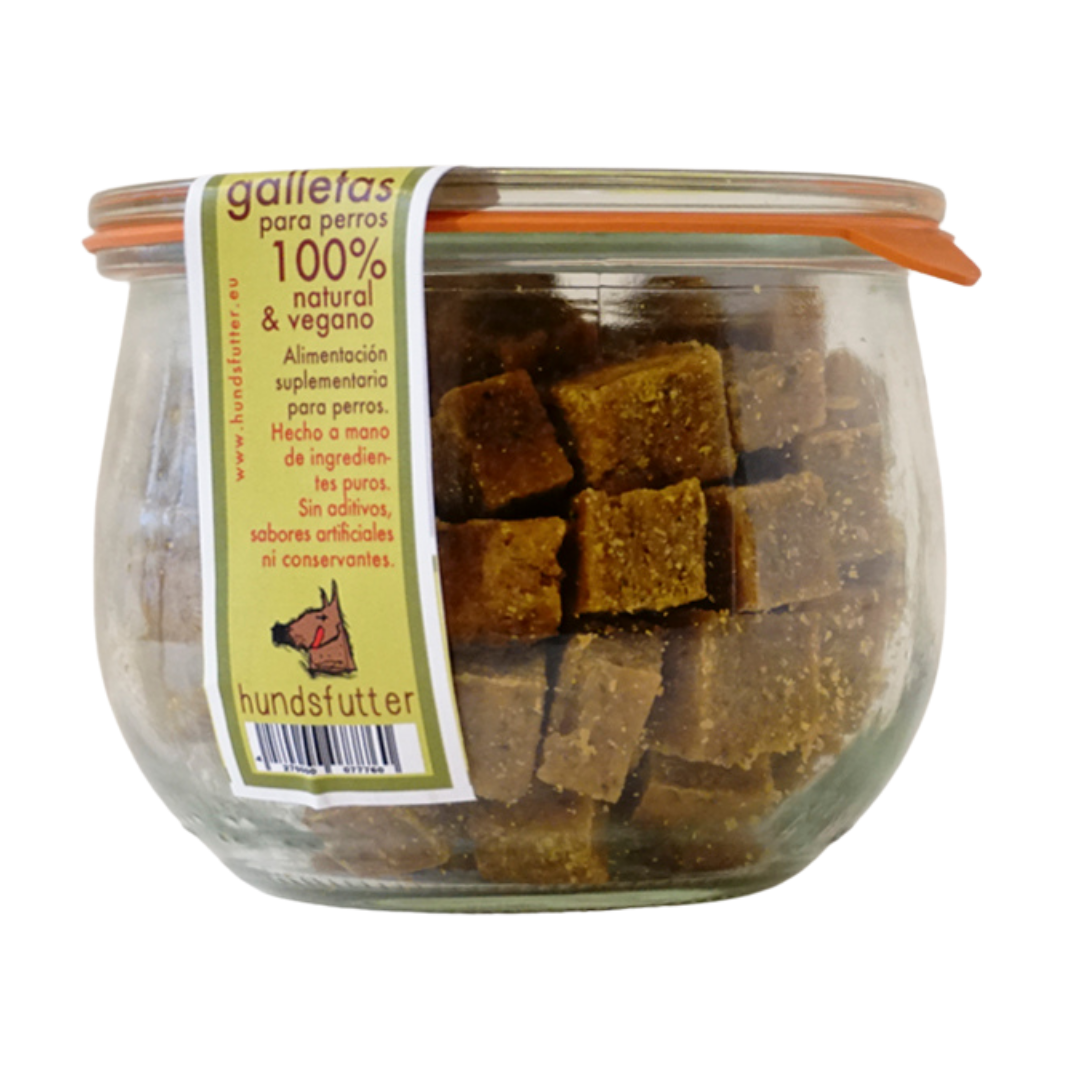 Hundsfutter snacks blando tarro queso vegano perro