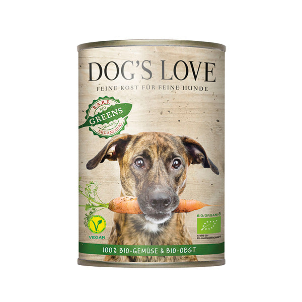 Dog&#39;s Love comida húmeda bio verde perro